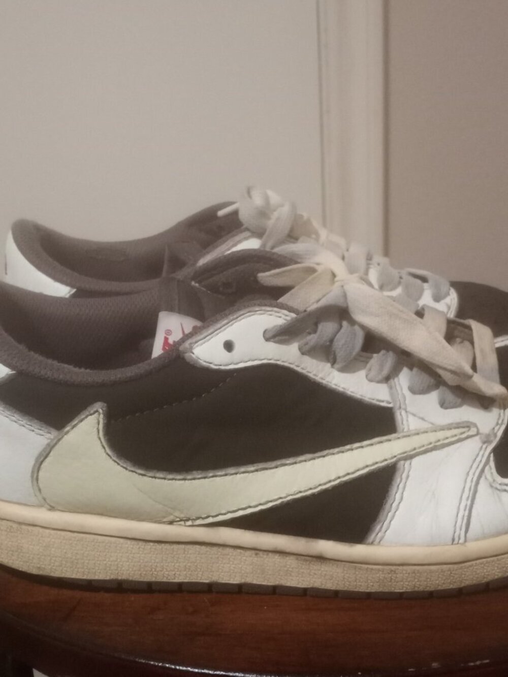 Men's Jordan 1 Retro Low OG SP Travis Scott Reverse Mocha Size 7, PREOWNED - Picture 4 of 16